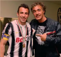  ?? LAPRESSE ?? Massimo Giletti, 56, con Del Piero dopo lo scudetto 2012