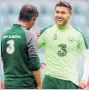  ??  ?? ALL SMILES Jeff Hendrick with Roy Keane this week