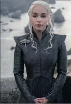  ??  ?? SHE’S BACK: Emilia Clarke as Daenerys Targaryen.