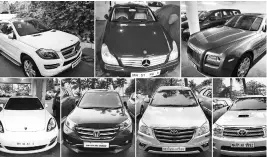  ?? PHOTO: PTI ?? Some of the cars of Nirav Modi and Mehul Choksi seized by the ED on Thursday