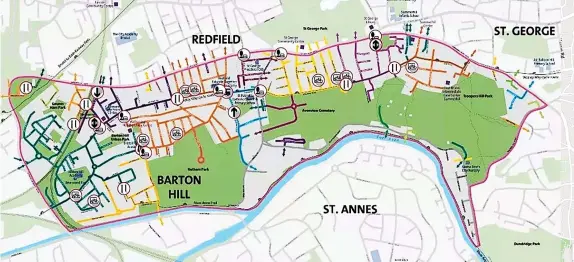  ?? ?? A map of the east Bristol liveable neighbourh­ood scheme.