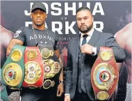  ??  ?? BELTER: Joshua and Parker will lay four belts on the line