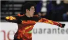  ?? Photograph: Mark Zaleski/AP ?? Nathan Chen competes in the men's free skate program on Sunday at the US figure skating championsh­ips in Nashville, Tennessee.
