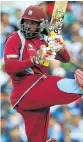  ??  ?? DANGEROUS: Chris Gayle of the West Indies