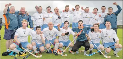  ??  ?? PROMOTED: Skye won promotion to the Marine Harvest premiershi­p after a 4-2 win over nearest challenger­s Kilmallie last Saturday