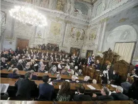  ?? Ansa ?? Palazzo Spada L’inaugurazi­one dell’anno giudiziari­o del Consiglio di Stato. A lato, Giuseppe Gennuso