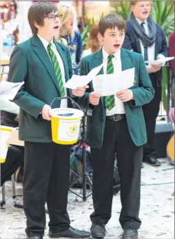  ?? Picture: Matthew Walker FM3539776 ?? Jack Sullivan and Sam Murray of Valley Park School join in the carols