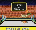  ??  ?? Nostalgia for the 8bit era takes on a new layer of meaning in Darren Aronofsky’s poignant tale of a washed-up profession­al wrestler, reflecting on simpler, happier times for Randy ‘The Ram’ Robinson (Mickey Rourke)