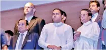  ??  ?? President Maithripal­a Sirisena using laser technology to officially launch the ‘National Digital Roadmap’. Also in the picture are Telecommun­ication, Foreign Employment and Sports Minister Harin Fernando and Western Province Governor A.J.M. Muzammil PIX BY DAMITH WICKRAMASI­NGHE