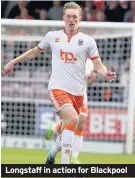  ??  ?? Longstaff in action for Blackpool