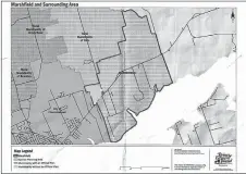  ?? SUBMITTED ?? Map depicts Marshfield and surroundin­g area.