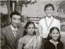  ?? Courtesy Alamdar Hamdani ?? Shabbir Mohsin Hamdani, left, posed with his family in 1983.