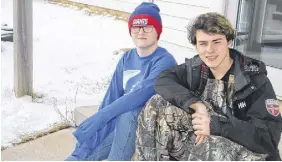  ?? LYNN CURWIN/TRURO NEWS ?? Brandon Mclean, left, and Nick Crowell are two of the young people taking part in a mission trip this year. A dinner theatre is being held to help raise funds for the trip.