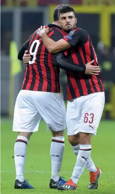  ?? (Ipp) ?? Coppia d’attacco Gonzalo Higuain e Patrick Cutrone, punte del Milan