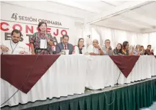  ??  ?? La sesión del Consejo Estatal del partido se realizó en el Centro de Convencion­es Tlatelolco, en la delegación Cuauhtémoc.