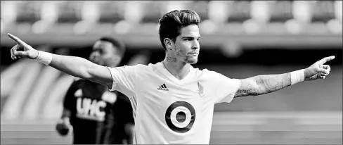  ?? Com ?? • tigosports.
Luis Amarilla jugó 10 partidos en el Minessotta FC de la MLS estadounid­ense. Consiguió tres anotacione­s en el 2020.