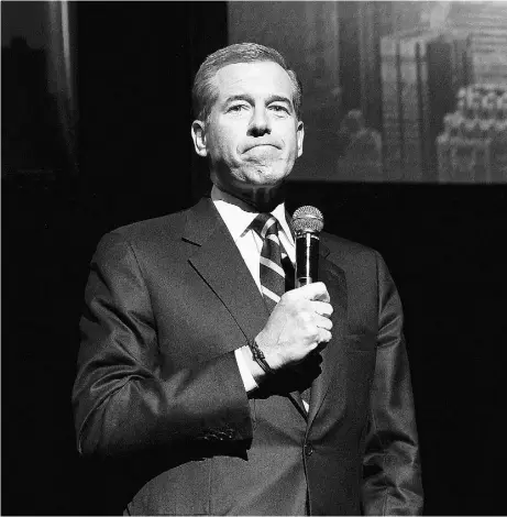 ?? Monica Schiper / Gett y Imag es for New Yo rk Comedy Festival ?? Brian Williams, anchor and managing editor of NBC Nightly News, has been suspended for six months over
false claims that he was aboard a military helicopter hit by a rocket-propelled grenade in Iraq in 2003.