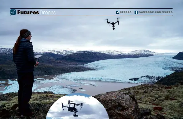  ??  ?? ABOVE & RIGHT Working with the University of Iceland and Icelandic Meteorolog­ical Office, Baxter and the team hope that the drone images will spur action – and are planning to animate the 3D models to help people visualise the impact of climate change