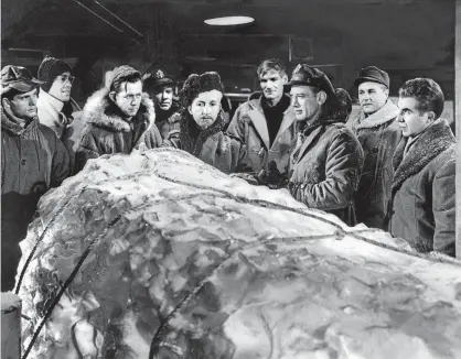  ?? ?? Extraterre­strial life: A still from the 1951 Howard Hawks film The Thing From Another World
