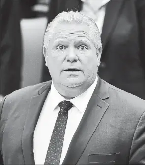  ?? FRANK GUNN THE CANADIAN PRESS FILE PHOTO ?? Ontario Premier Doug Ford and NDP Leader Andrea Horwath have opened the summer session with some heated debate over every thing from police oversight to sex education in Ontario classrooms.