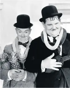  ??  ?? Iconic duo Laurel and Hardy went down a treat with youngsters