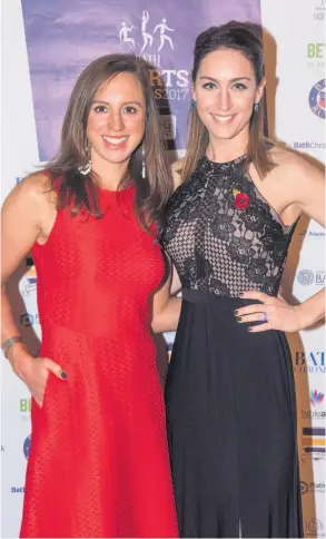  ?? PICTURE: Paul Gillis ?? Glitz and glamour will be guaranteed at this year’s Bath Sports Awards. Last year, former Olympian Heather Fell (left) and Winter Olympic champion Amy Williams were among the guests.