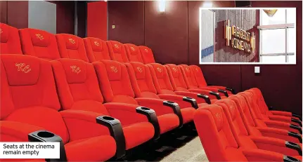  ?? ?? Seats at the cinema remain empty