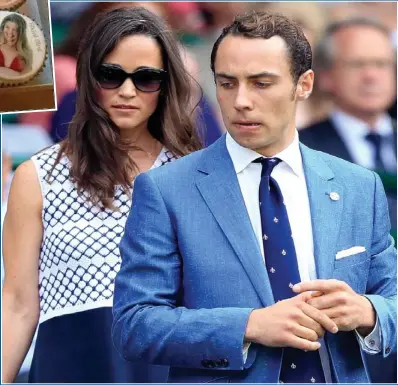  ??  ?? GOOD SPORT: James Middleton and elder sister Pippa were in the Royal box at Wimbledon last week