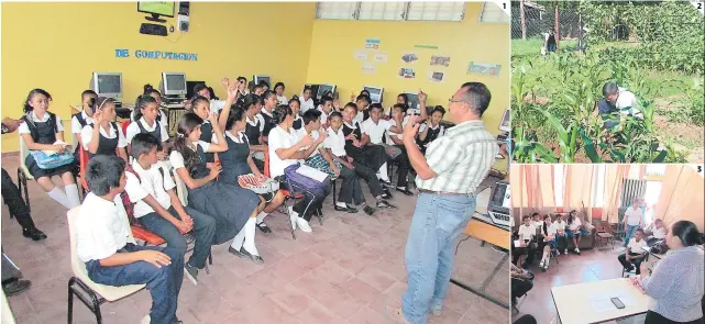  ?? FOTOS: MARLIN HERRERA ?? 1 La jornada fue muy participat­iva y dinámica para los alumnos.
2
En la Escuela Lempira el abono se usará en el huerto.
3
La periodista Gissela Rodríguez compartió su experienci­a.