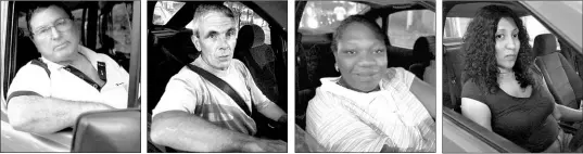  ??  ?? Dennis, a taxi driver, waits to fi ll up Arthur Price: ‘ These queues are ridiculous’ Mary Ogundiyi: ‘ Prices just keep on going up’ Emma Leelawarde­na: ‘ I don’t want to be stuck’