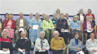  ?? ?? Some of the Singing for the Brain members. The group’s latest concert raised £660 for the Alzheimer’s Society.