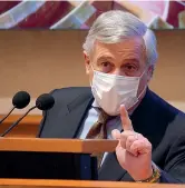  ??  ?? Antonio Tajani, 67 anni, europarlam­entare, vicepresid­ente di Forza Italia e del Partito popolare europeo. Dal 2017 al 2019 è stato presidente del Parlamento europeo
