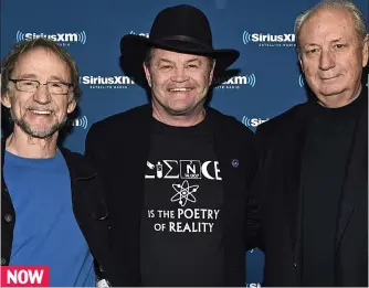  ??  ?? Reunited: Peter Tork, Micky Dolenz and Michael Nesmith in the US this week