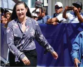  ?? SERGIO CERVANTES ?? Martha Erika Alonso, precandida­ta por la coalición “Por Puebla Al Frente”.