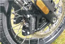  ?? ?? Brembo brakes scrub off speed effectivel­y