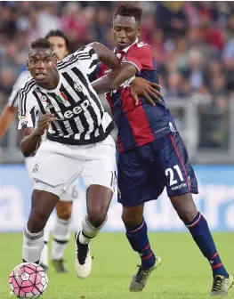  ?? GETTY ?? Il duello fra Paul Pogba, 22 anni e Amadou Diawara, 18 anni