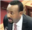  ??  ?? Prime Minister Abiy Ahmed