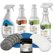  ?? COURTESY ?? MB Granite Reconditio­ning Kit comes with everything needed to restore dull granite counters, including easyto-follow directions for the do-it-yourselfer.