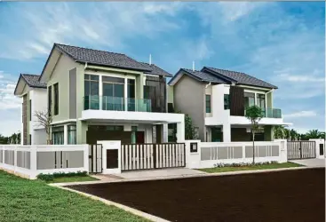  ??  ?? The Bukit Impian Residence semi-detached houses were launched earlier this month.