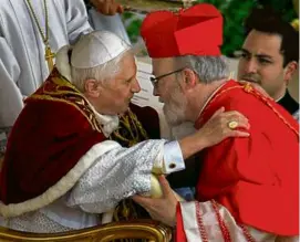  ?? DAVID L RYAN/GLOBE STAFF /FILE ?? At the Vatican in 2006, Boston Archbishop Seán Patrick O’Malley was made a cardinal by Pope Benedict XVI.