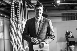  ?? J. SCOTT APPLEWHITE/AP ?? House Speaker Paul Ryan, R-Wis., appeared resigned to defeat Thursday, and he didn’t get help in a tweet from the president suggesting that the House was wasting its time.