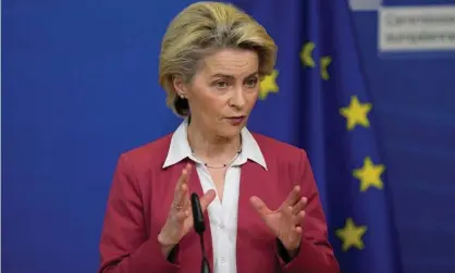  ?? Photograph: Virginia Mayo/EPA ?? European commission president Ursula von der Leyen revealed plan to become a major microchip producer and wean itself off its dependency on Asian markets.