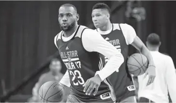  ?? RONALD MARTINEZ/GETTY IMAGES ?? Cavaliers star LeBron James is perhaps the elder statesman of a youthful All-Star Game this year.