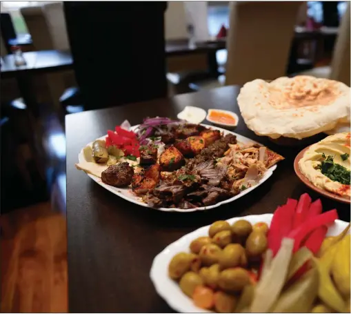  ?? PHOTO BY JAMIE SIMPSON ?? Lotus Lebanese Restaurant on Dumbarton Road serves excellent traditiona­l dishes at a low price