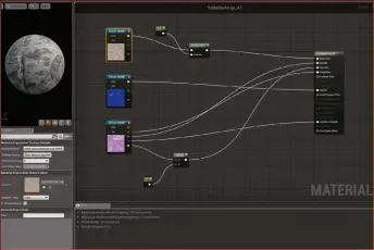  ??  ?? Matt's satellite dish material node map, as it appears in Unreal Engine 4