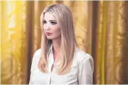  ?? JABIN BOTSFORD/WASHINGTON POST ?? Ivanka Trump attends a medal of honor presentati­on at the White House this week.