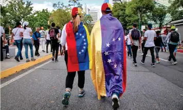  ?? (Sipa) ?? Marcha en Caracas contra Maduro.