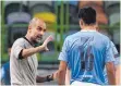  ?? FOTO: AFP ?? Gescheiter­t: Pep Guardiola (li.).