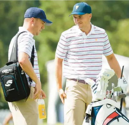  ?? C. TILTON/GETTY ?? Presidents Cup veterans Justin Thomas and Jordan Spieth, right, lead the U.S. against the Internatio­nal team this week. JARED