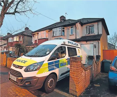  ??  ?? TWO men died and five people, including a child and an infant, were taken to hospital following a suspected carbon monoxide leak.
The pair, thought to be aged 38 and 42, were found at a multiple occupancy house in north London yesterday, Scotland Yard...